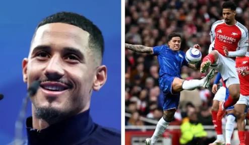 William Saliba treu choc Enzo Fernandez.