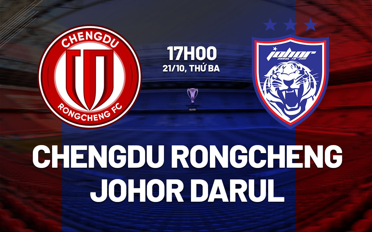 nhan dinh bong da du doan Chengdu Rongcheng vs Johor Darul cup c1 chau a afc champions league elite